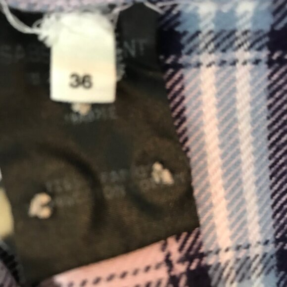 Isabel Marant Etiole Flannel Pink And Blue Plaid Shirt Dress Size 36 (6) - Picture 11 of 11